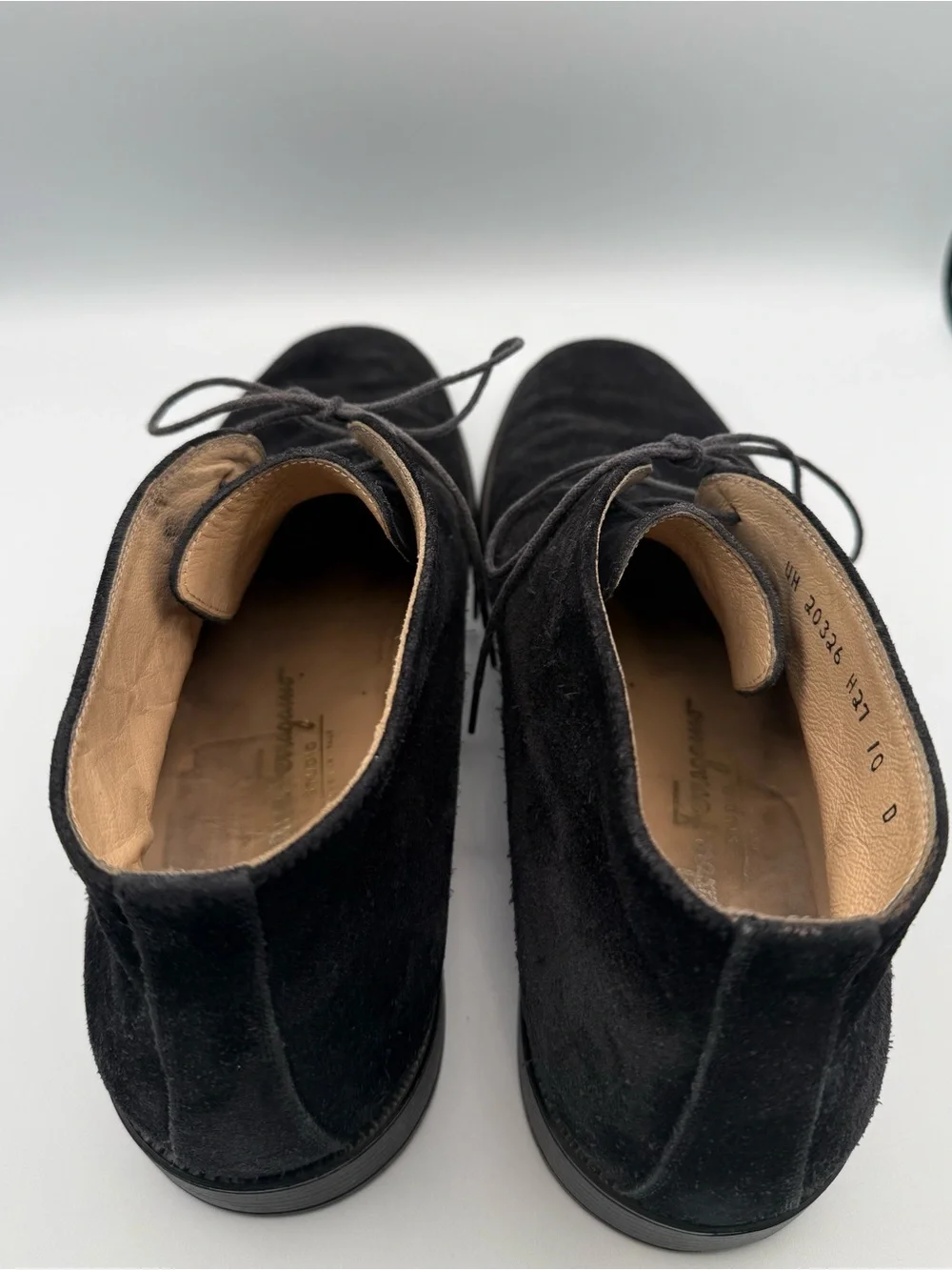 Ferragamo Studio Men's Black Suede Chukka Boots